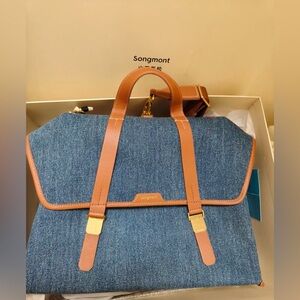 Songmont Small Shan Satchel Bag - Denim